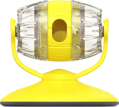 Cat Slow Feeder Toy, Interactive Cat Toy, cat treat dispenser toy(Yellow) | Beer Barrel Cat Toy for Indoor Cats and Small Dogs, Enrichment Toy for IQ Training, Mental Stimulation, Relieve Boredom