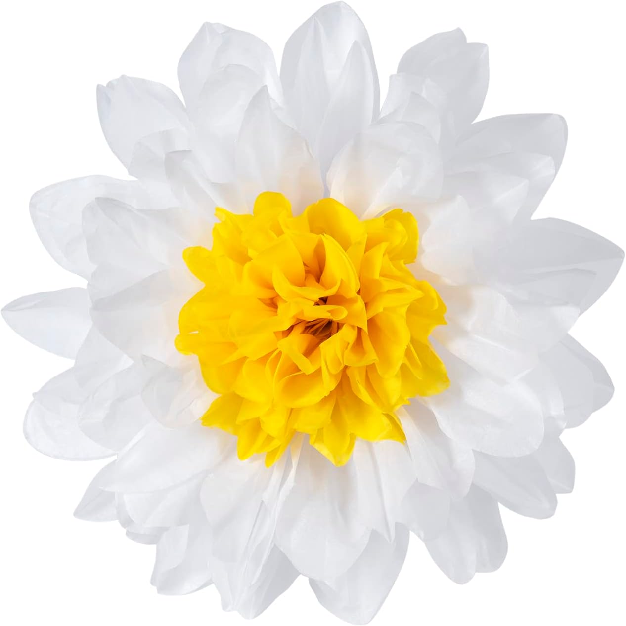 Sunflowers Party Decorations Yellow Tissue Pom Poms Paper Flowers for Classroom Baby Shower Wedding Birthday Party Backdrop Home Decoration, 10 Inch, Pack of 18