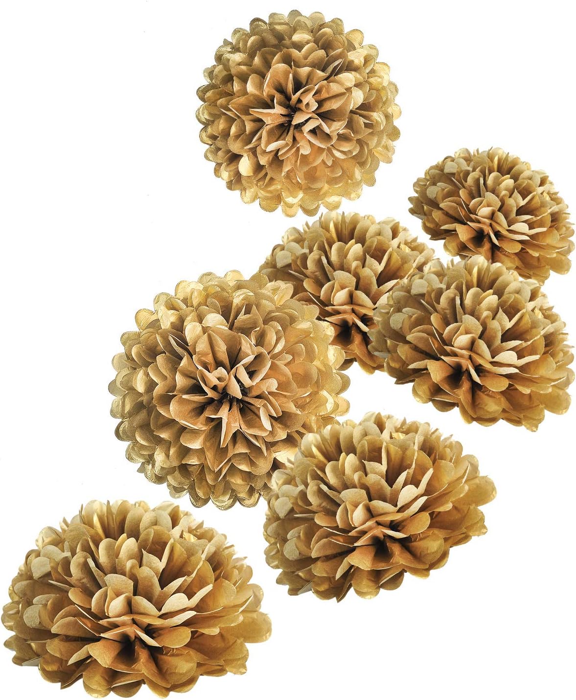 Sunflowers Party Decorations Yellow Tissue Pom Poms Paper Flowers for Classroom Baby Shower Wedding Birthday Party Backdrop Home Decoration, 10 Inch, Pack of 18