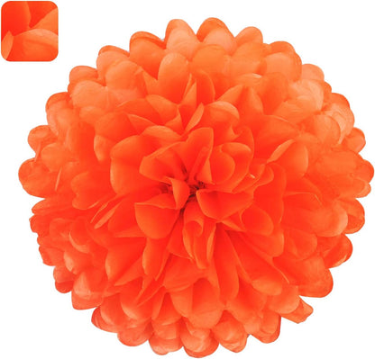 Sunflowers Party Decorations Yellow Tissue Pom Poms Paper Flowers for Classroom Baby Shower Wedding Birthday Party Backdrop Home Decoration, 10 Inch, Pack of 18
