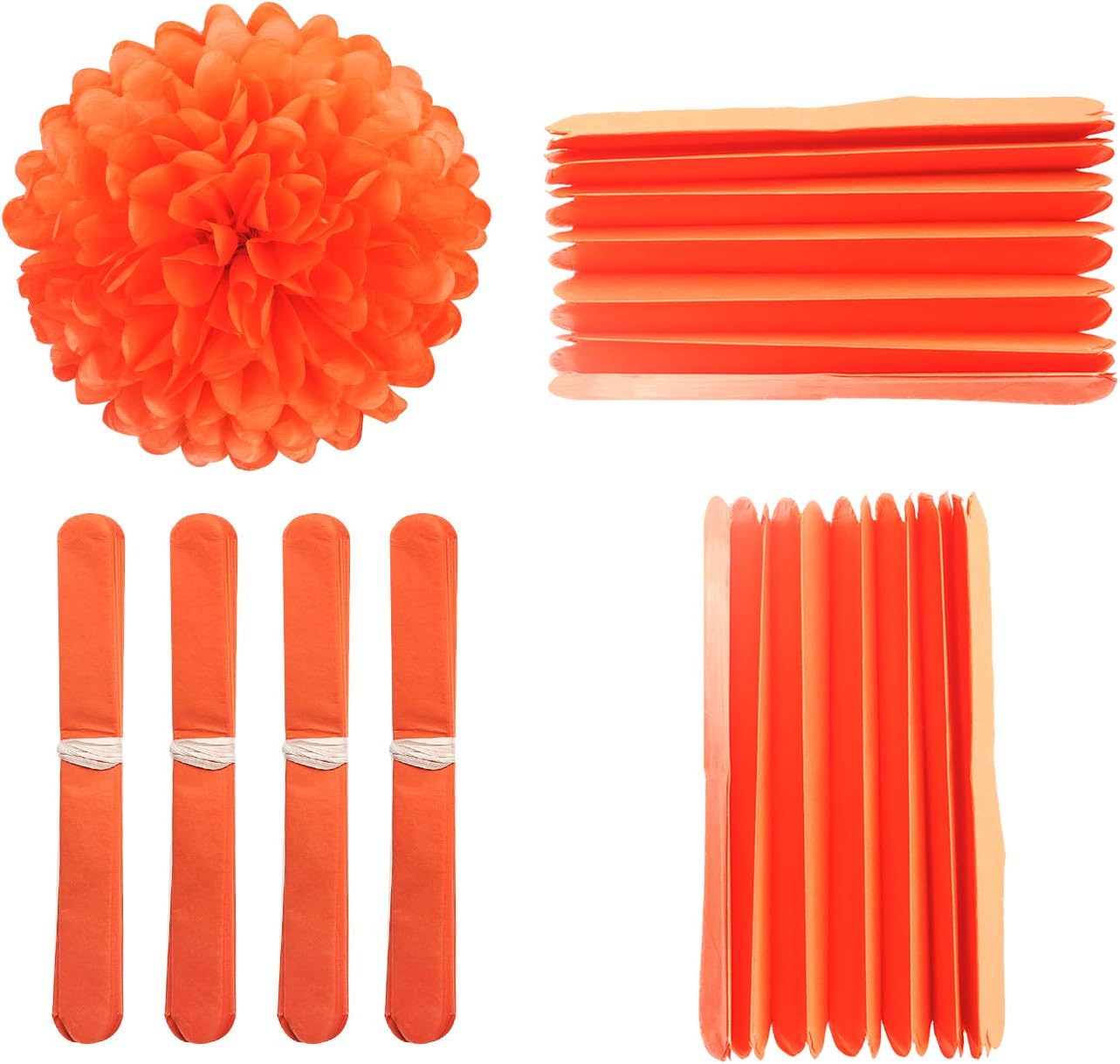 Sunflowers Party Decorations Yellow Tissue Pom Poms Paper Flowers for Classroom Baby Shower Wedding Birthday Party Backdrop Home Decoration, 10 Inch, Pack of 18