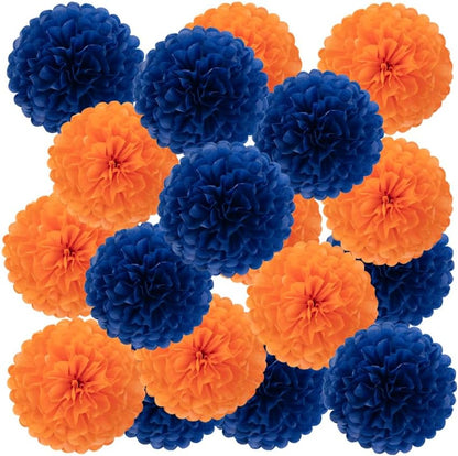 Sunflowers Party Decorations Yellow Tissue Pom Poms Paper Flowers for Classroom Baby Shower Wedding Birthday Party Backdrop Home Decoration, 10 Inch, Pack of 18