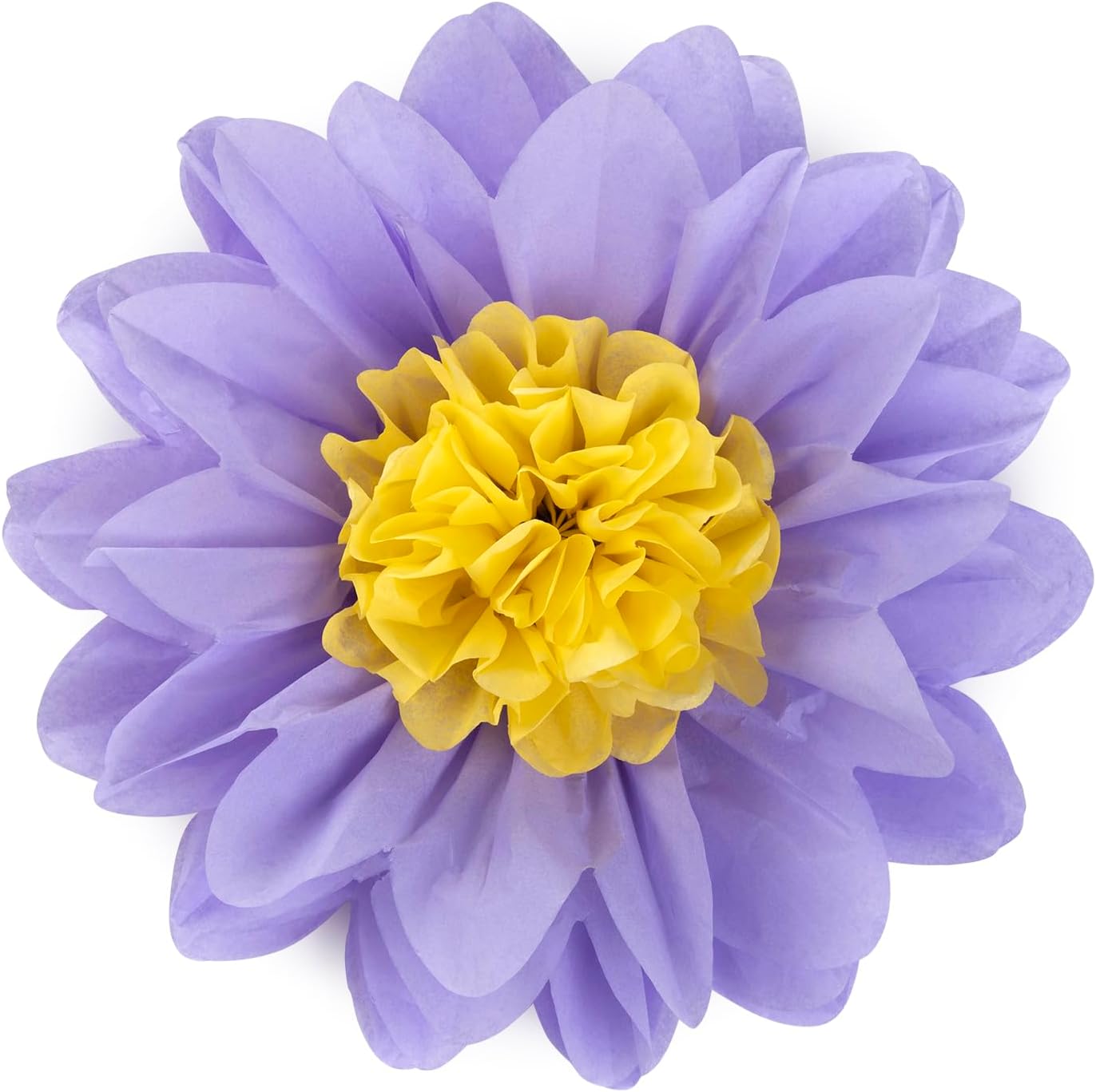 Sunflowers Party Decorations Yellow Tissue Pom Poms Paper Flowers for Classroom Baby Shower Wedding Birthday Party Backdrop Home Decoration, 10 Inch, Pack of 18
