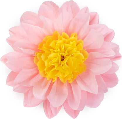 Sunflowers Party Decorations Yellow Tissue Pom Poms Paper Flowers for Classroom Baby Shower Wedding Birthday Party Backdrop Home Decoration, 10 Inch, Pack of 18