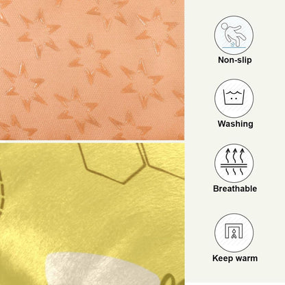 Yellow Bee Honey Pet Bed Cute Dog Bed Mat Absorbing Non Slip Pad Pet Sleeping Mat for Small, Medium, and Large Dogs Puppy Cat 24 in x 18 in