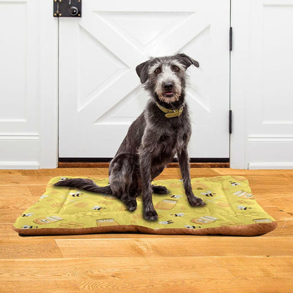 Yellow Bee Honey Pet Bed Cute Dog Bed Mat Absorbing Non Slip Pad Pet Sleeping Mat for Small, Medium, and Large Dogs Puppy Cat 24 in x 18 in