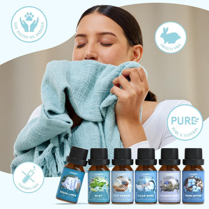 Citrus Essential Oils Set for Diffuser, Fragrance Oil | Sweet Orange, Bergamot, Lemon, Grapefruit, Mandarin Orange, Lime Scented Oil for Soap Making, Candle Making
