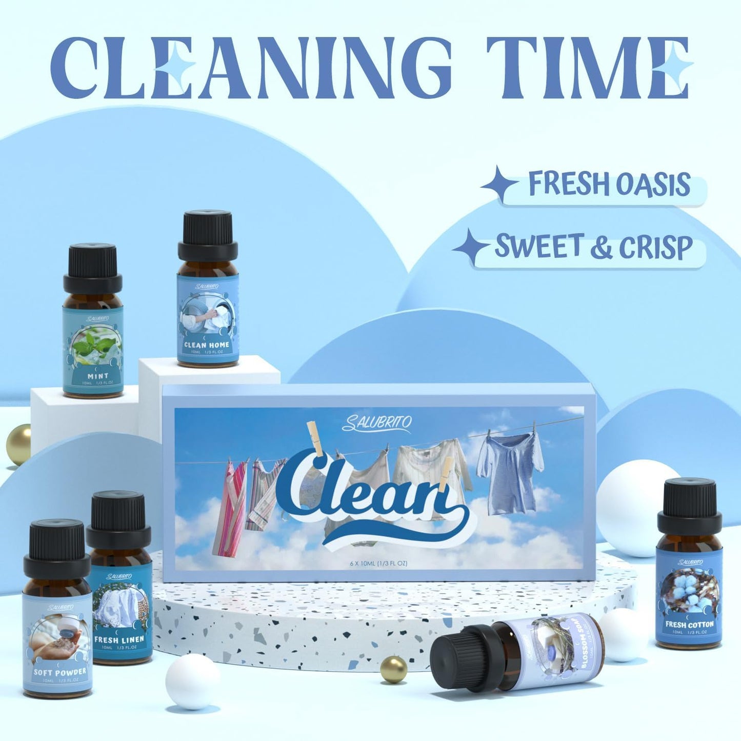 Citrus Essential Oils Set for Diffuser, Fragrance Oil | Sweet Orange, Bergamot, Lemon, Grapefruit, Mandarin Orange, Lime Scented Oil for Soap Making, Candle Making