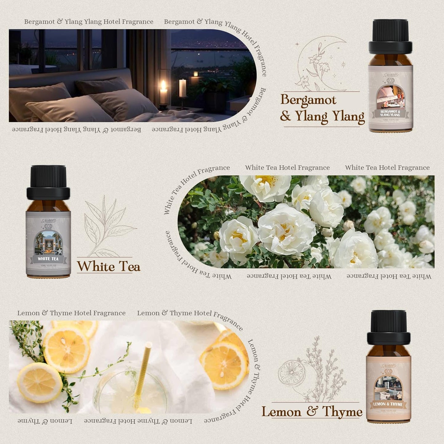 Citrus Essential Oils Set for Diffuser, Fragrance Oil | Sweet Orange, Bergamot, Lemon, Grapefruit, Mandarin Orange, Lime Scented Oil for Soap Making, Candle Making