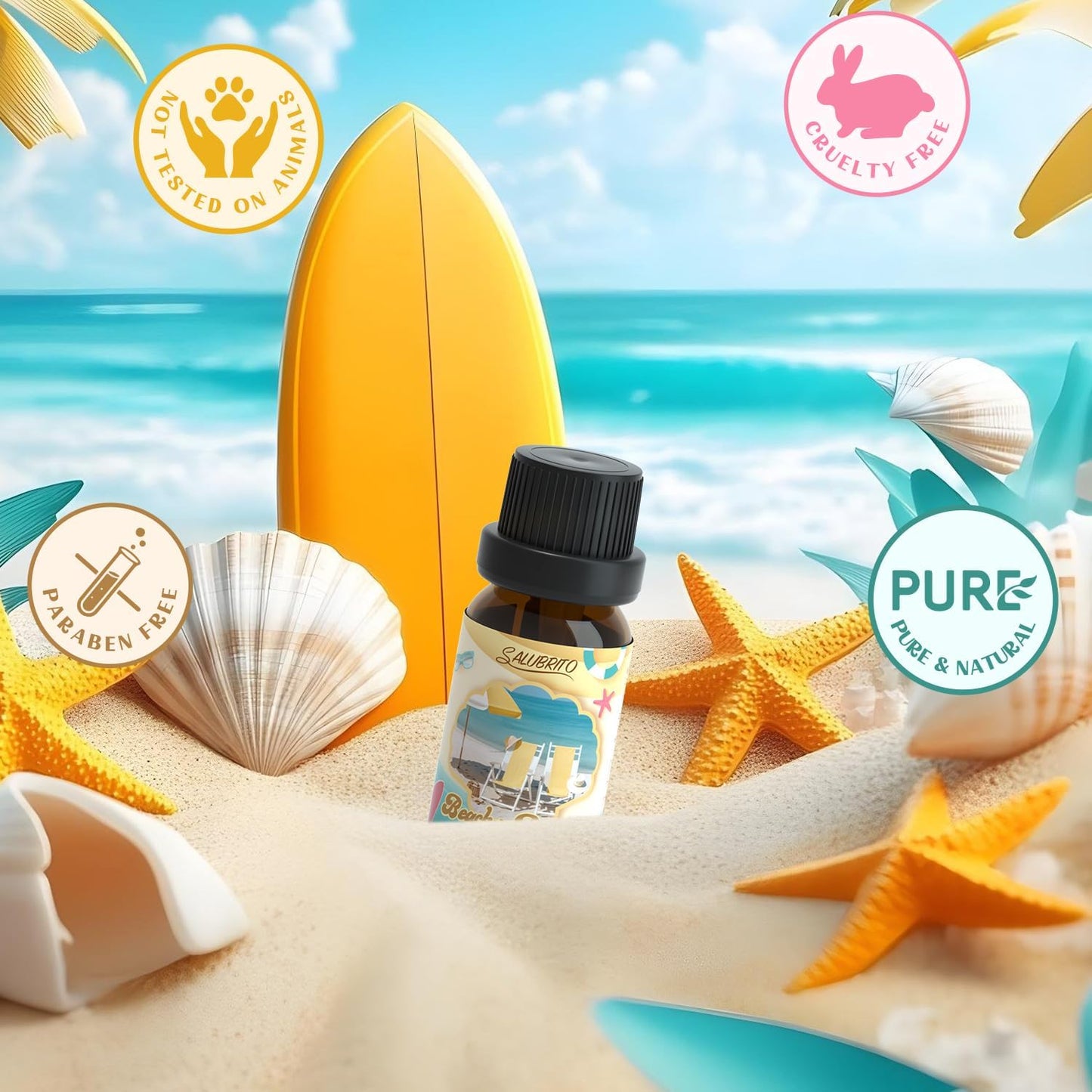 Citrus Essential Oils Set for Diffuser, Fragrance Oil | Sweet Orange, Bergamot, Lemon, Grapefruit, Mandarin Orange, Lime Scented Oil for Soap Making, Candle Making