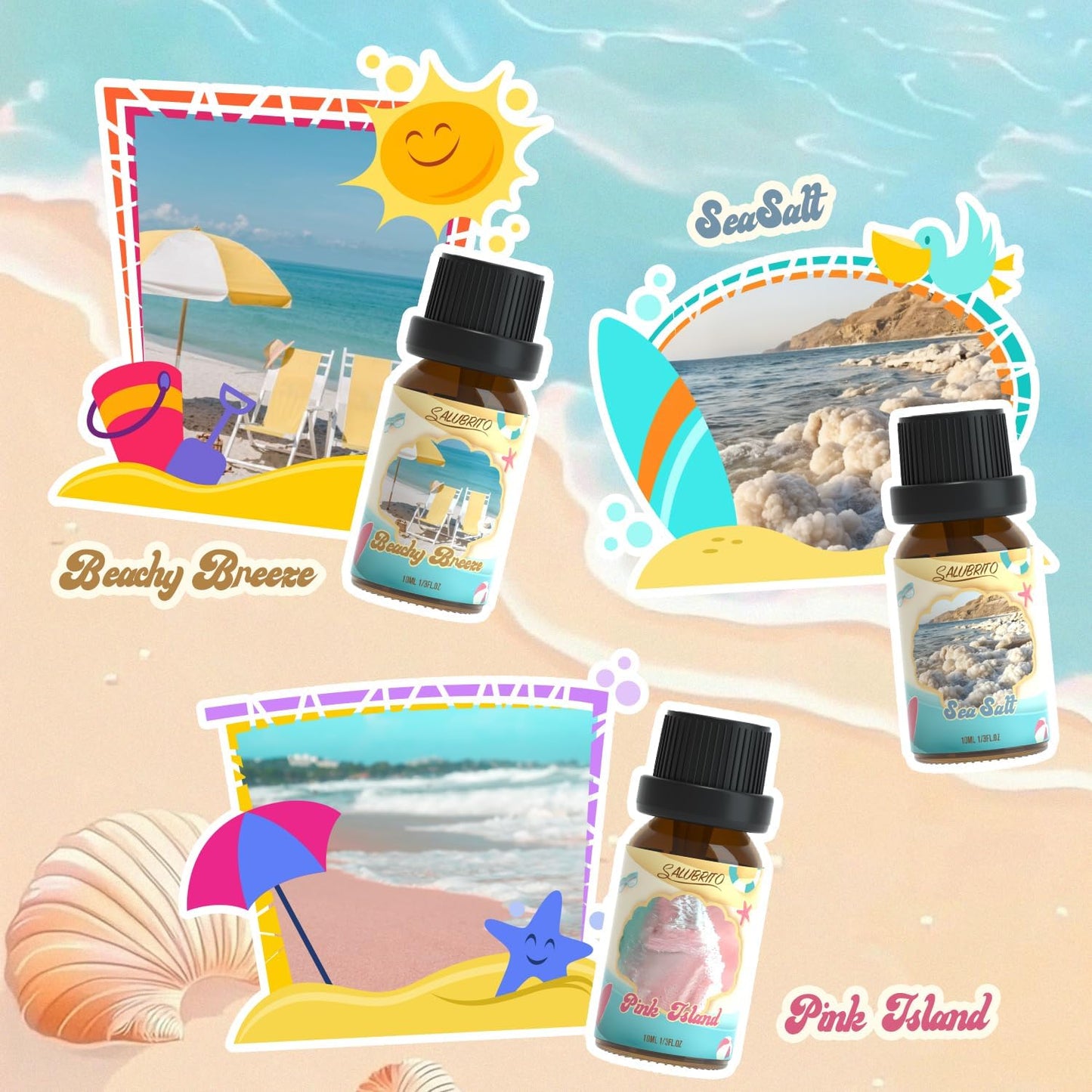 Citrus Essential Oils Set for Diffuser, Fragrance Oil | Sweet Orange, Bergamot, Lemon, Grapefruit, Mandarin Orange, Lime Scented Oil for Soap Making, Candle Making