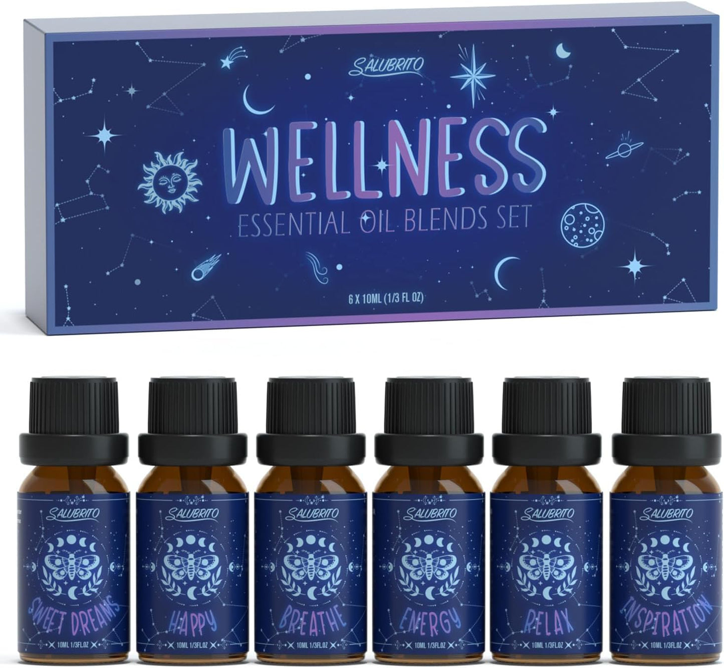 Citrus Essential Oils Set for Diffuser, Fragrance Oil | Sweet Orange, Bergamot, Lemon, Grapefruit, Mandarin Orange, Lime Scented Oil for Soap Making, Candle Making