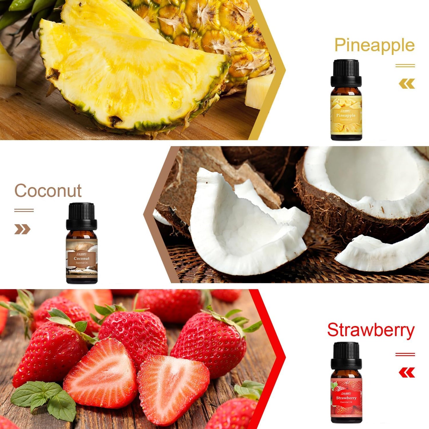 Citrus Essential Oils Set for Diffuser, Fragrance Oil | Sweet Orange, Bergamot, Lemon, Grapefruit, Mandarin Orange, Lime Scented Oil for Soap Making, Candle Making