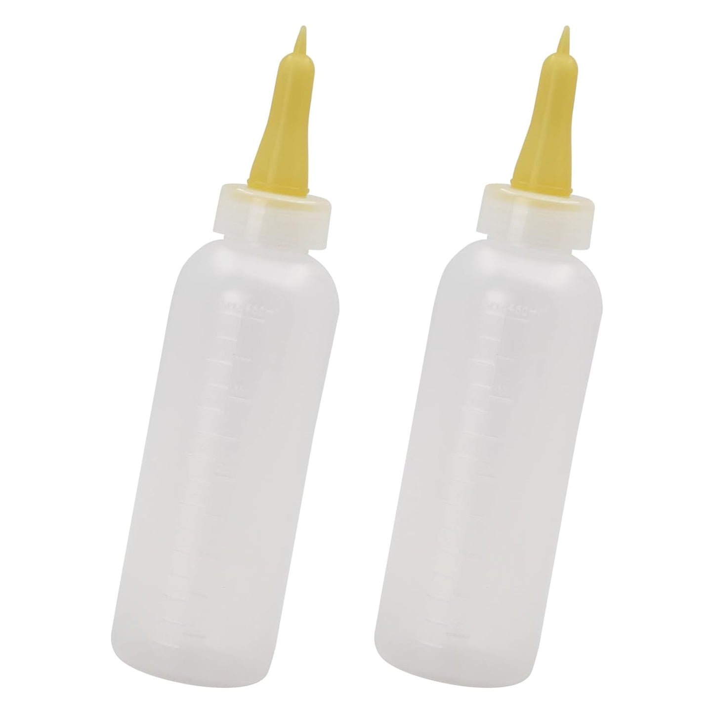 2PCS 450ml Lamb Goat Feeding Bottle with Clear Screw-on Silicone Nipple | Leak-Proof Anti-Bloat Vent Milk Feeder with Clear Scale Easy Clean Nursing Bottle for Newborn Goat Lamb Sheep Piglet Calf Dog