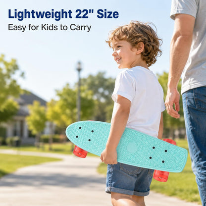 Complete Skateboards 22 Inches for Kids Boys Girls Beginners