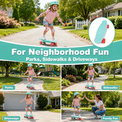 Complete Skateboards 22 Inches for Kids Boys Girls Beginners