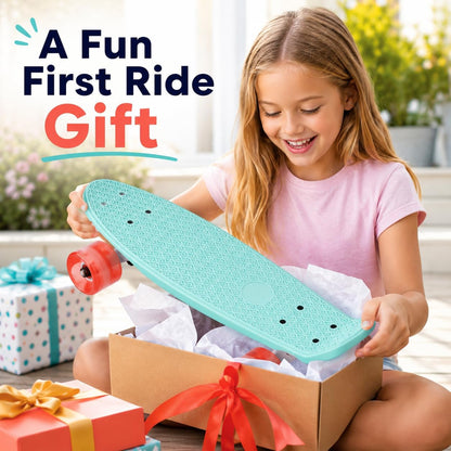 Complete Skateboards 22 Inches for Kids Boys Girls Beginners