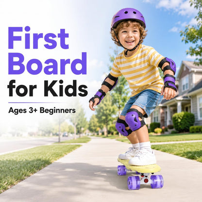 Complete Skateboards 22 Inches for Kids Boys Girls Beginners