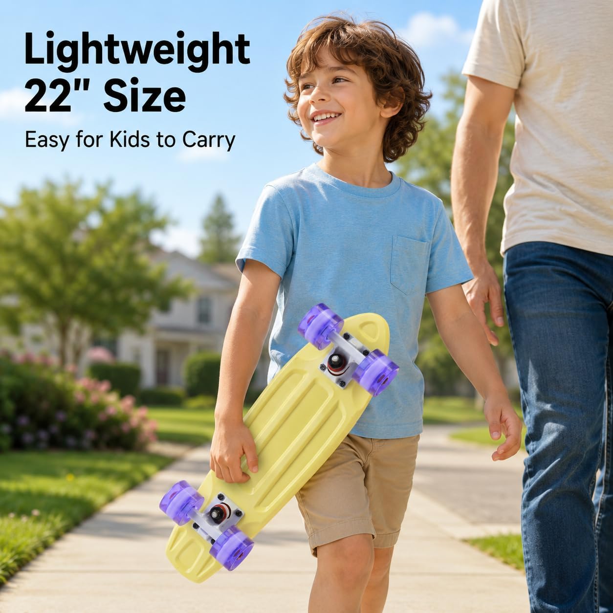 Complete Skateboards 22 Inches for Kids Boys Girls Beginners