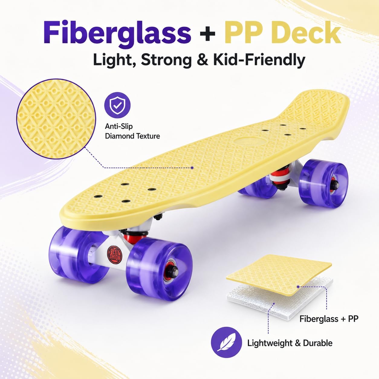 Complete Skateboards 22 Inches for Kids Boys Girls Beginners