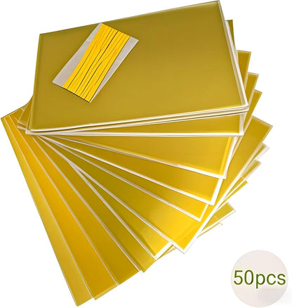 Cellophane Treat Bags Yellow, 9x6 inches, 50 Pack with Ties,Small Party Favors bags for Cookie Candy Popcorn