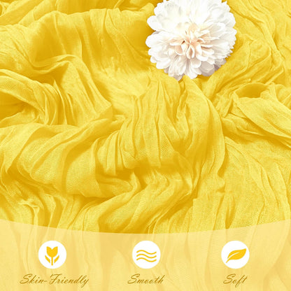 15 Pack Lemon Yellow Cheesecloth Table Runner 17 x 108 inch Cheese Cloth Table Runners 9ft Yellow Table Runner Rustic Romantic Sheer Gauze Runner for Wedding Party Baby Shower Table Decoration