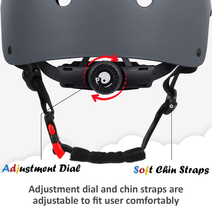 Kids Bike Helmet, Adjustable and Multi-Sport, from Toddler to Youth, 3 Sizes