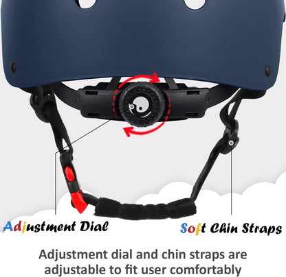 Kids Bike Helmet, Adjustable and Multi-Sport, from Toddler to Youth, 3 Sizes