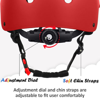 Kids Bike Helmet, Adjustable and Multi-Sport, from Toddler to Youth, 3 Sizes
