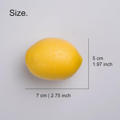 12 Pcs Fake Lemons - Realistic Artificial Lemons 3 x 2 inch Lifelike Yellow Lemons for Fruit Bowl Home Kitchen Decor Photo Props Table Decorations