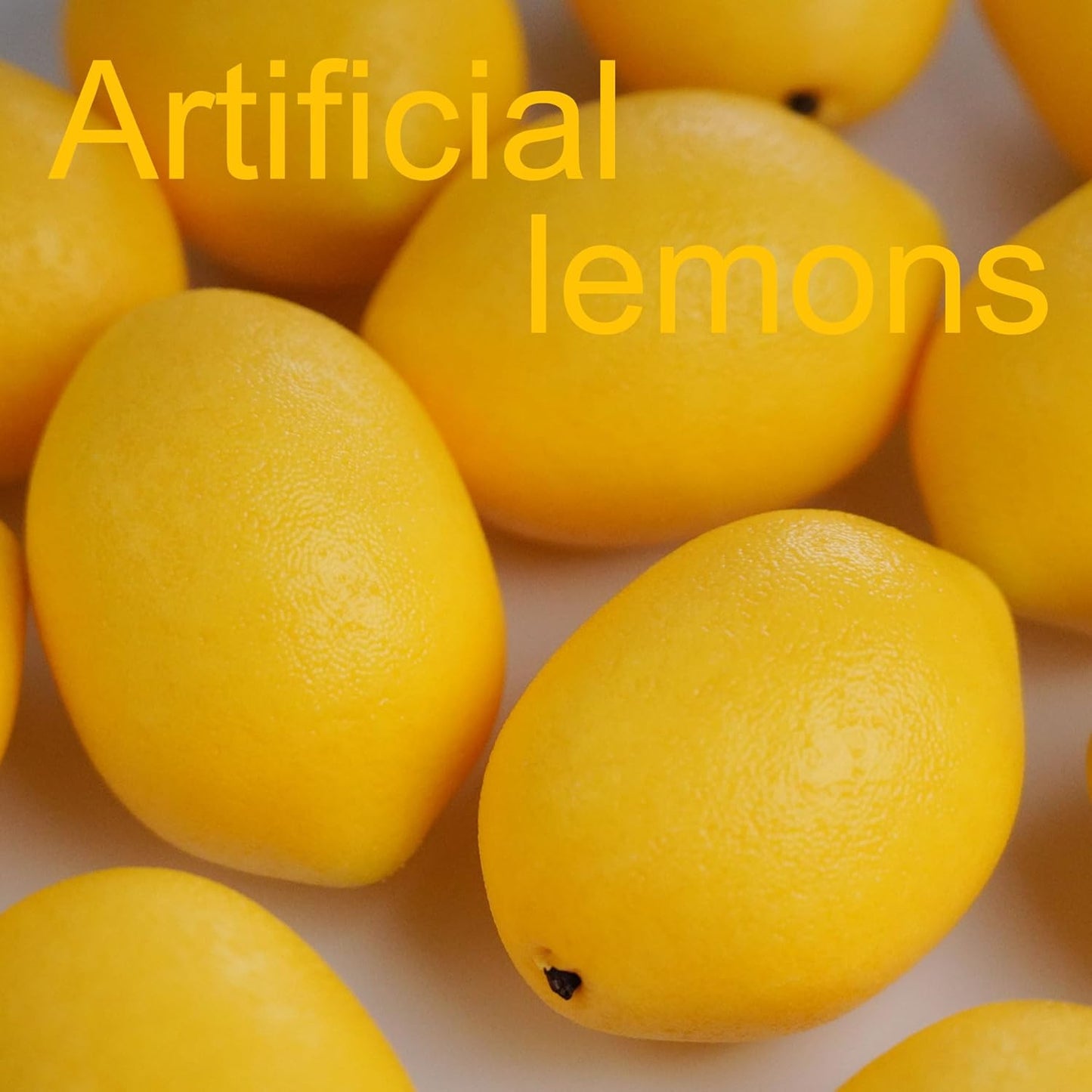 12 Pcs Fake Lemons - Realistic Artificial Lemons 3 x 2 inch Lifelike Yellow Lemons for Fruit Bowl Home Kitchen Decor Photo Props Table Decorations