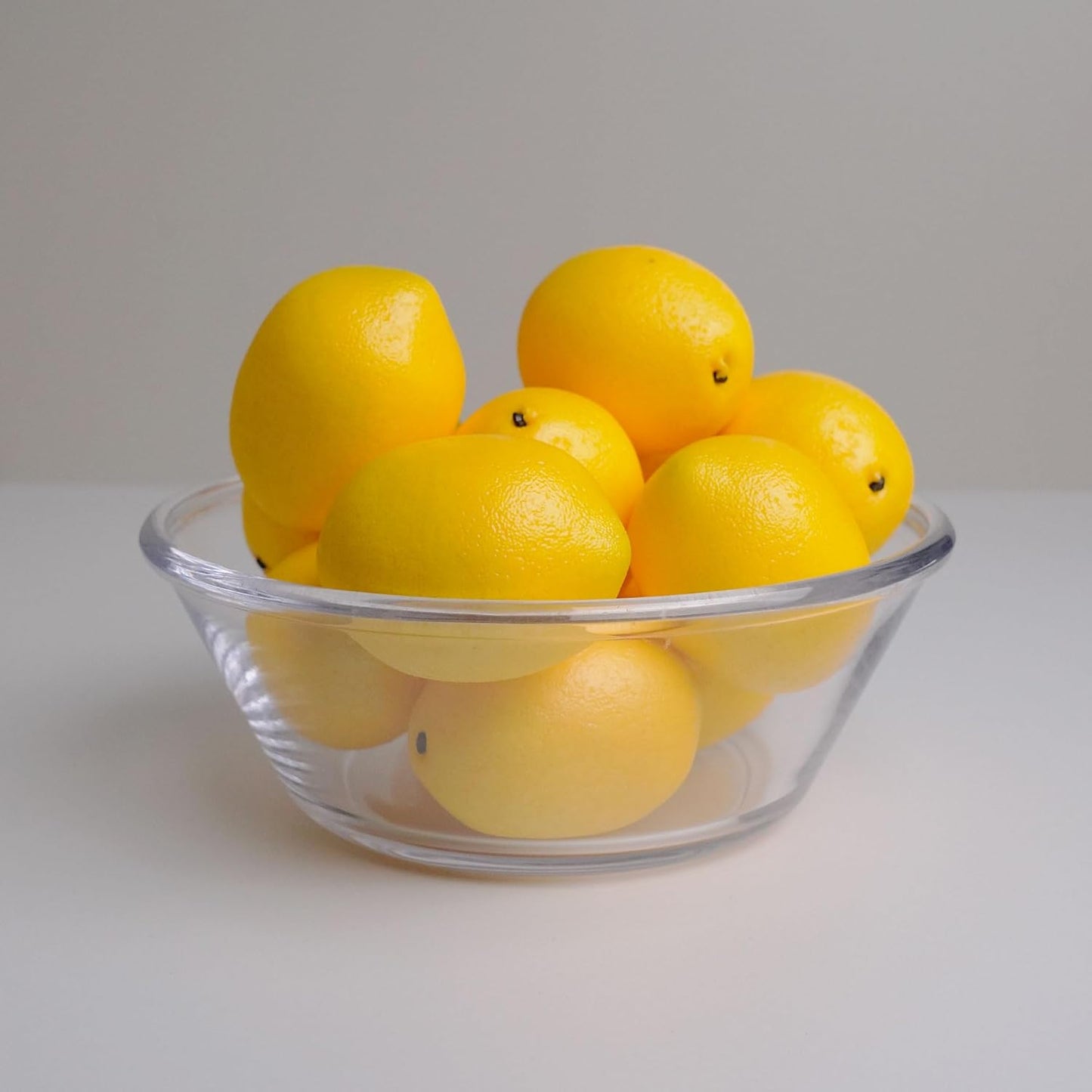 12 Pcs Fake Lemons - Realistic Artificial Lemons 3 x 2 inch Lifelike Yellow Lemons for Fruit Bowl Home Kitchen Decor Photo Props Table Decorations