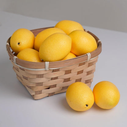 12 Pcs Fake Lemons - Realistic Artificial Lemons 3 x 2 inch Lifelike Yellow Lemons for Fruit Bowl Home Kitchen Decor Photo Props Table Decorations