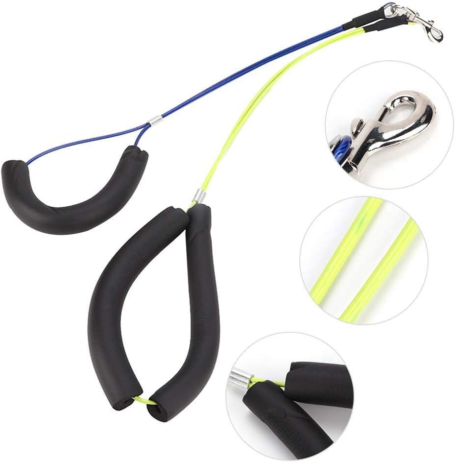 Adjustable Pet Grooming Leash No-Sit Haunch Holder Restraint Wash Choker Dogs Cats Grooming Table Arm(Yellow+Blue)