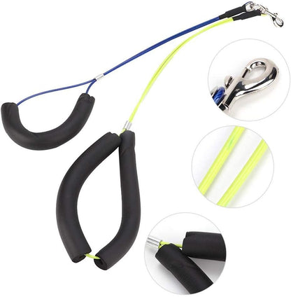 Adjustable Pet Grooming Leash No-Sit Haunch Holder Restraint Wash Choker Dogs Cats Grooming Table Arm(Yellow+Blue)