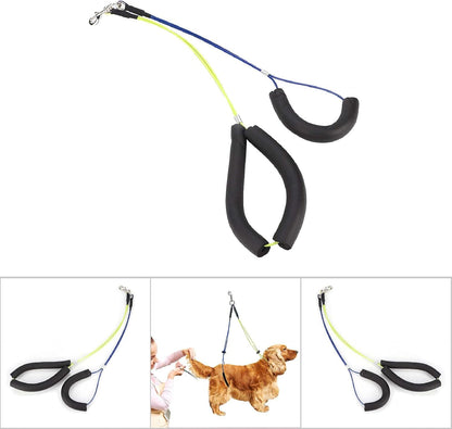 Adjustable Pet Grooming Leash No-Sit Haunch Holder Restraint Wash Choker Dogs Cats Grooming Table Arm(Yellow+Blue)