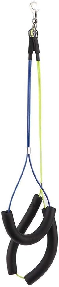 Adjustable Pet Grooming Leash No-Sit Haunch Holder Restraint Wash Choker Dogs Cats Grooming Table Arm(Yellow+Blue)