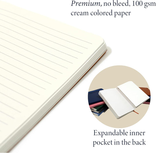 Softcover Ruled Journal with Thick 80 gsm Lined Cream Paper A5 size (8.3 inches x 5.4 inches) - Daily Writing Notebook for Travel, School and Office Use - Diary for Women and Men - Neon Yellow