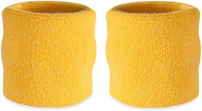Wrist Sweatbands, Absorbent and Breathable Thick Cotton Bands for Working Out, Gymnastics, Basketball, Tennis, and Football, Multiuse Wristbands for Costumes and Cosplay