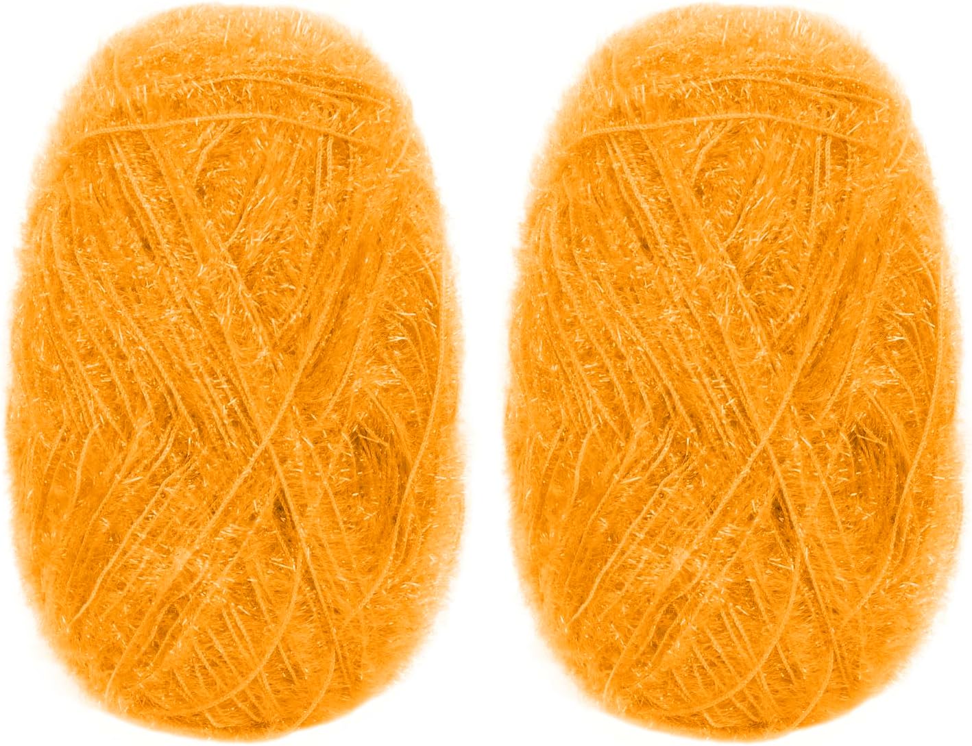 Scrubby Yarn for Dishcloths Polyester Yarn for Crocheting Supplies Sparkle Colorful Hand Knitting Thread for Dishcloths, DIY Crafts, 2 Pack 109 Yards Per Skein(Golden Yellow)
