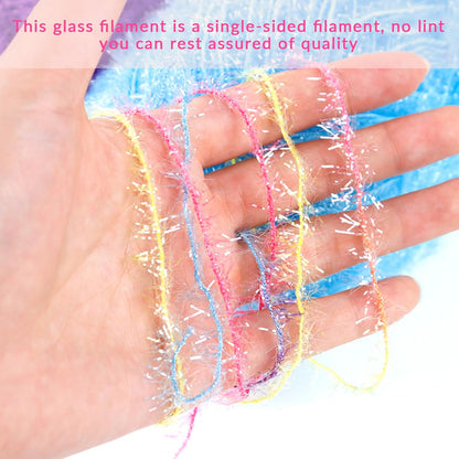 Scrubby Yarn for Dishcloths Polyester Yarn for Crocheting Supplies Sparkle Colorful Hand Knitting Thread for Dishcloths, DIY Crafts, 2 Pack 109 Yards Per Skein(Golden Yellow)