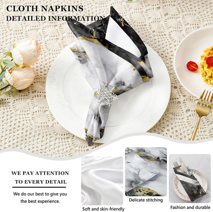 4 Each Yellow Placemats and Cloth Napkins Set of 8, Modern Abstract Art Painted Placemat for Home Kitchen Decor (Placemats 18 "x12 Cloth Napkins 18 "x18)