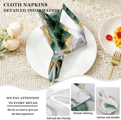 4 Each Yellow Placemats and Cloth Napkins Set of 8, Modern Abstract Art Painted Placemat for Home Kitchen Decor (Placemats 18 "x12 Cloth Napkins 18 "x18)