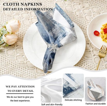 4 Each Yellow Placemats and Cloth Napkins Set of 8, Modern Abstract Art Painted Placemat for Home Kitchen Decor (Placemats 18 "x12 Cloth Napkins 18 "x18)