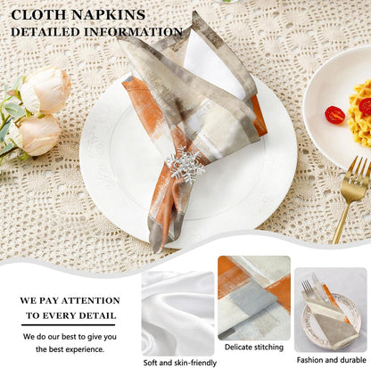 4 Each Yellow Placemats and Cloth Napkins Set of 8, Modern Abstract Art Painted Placemat for Home Kitchen Decor (Placemats 18 "x12 Cloth Napkins 18 "x18)