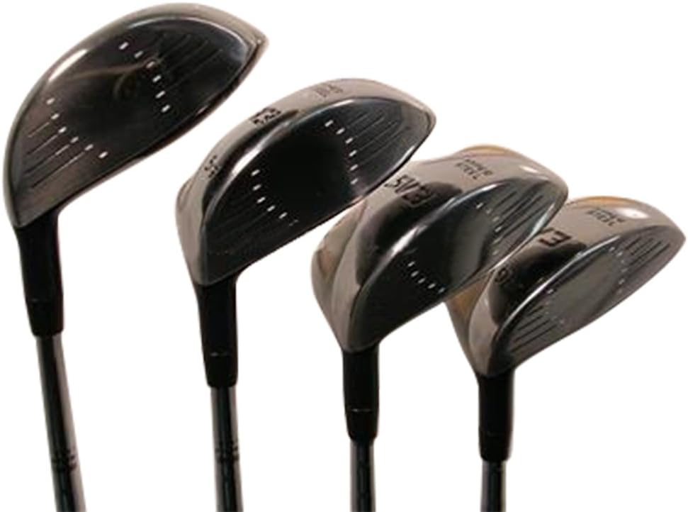 Senior Men's SV3 Yellow Square Fairway 3 5 7 9 Wood Set Golf Clubs, Right Handed Flex with Size Black Pro Velvet Grips