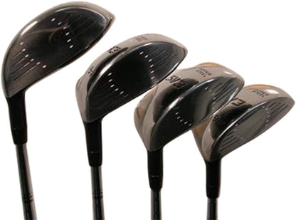 Senior Men's SV3 Yellow Square Fairway 3 5 7 9 Wood Set Golf Clubs, Right Handed Flex with Size Black Pro Velvet Grips
