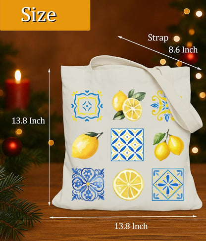 Aesthetic Tote Bag for Women Girls, Besties Coworker Gifts Tote Bag for Her, Medium Size with Inner Pocket