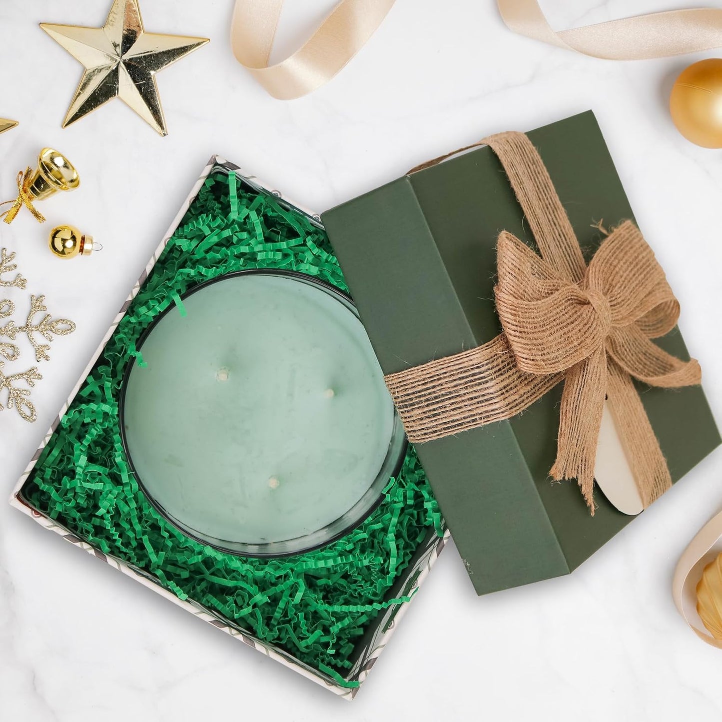 MagicWater Crinkle Cut Paper - Soft and Thin - 1/2LB - Green | Paper Shred, For Basket Filling, For Gift Boxes, Birthdays, Weddings, Anniversaries, Valentines Day and other occassions