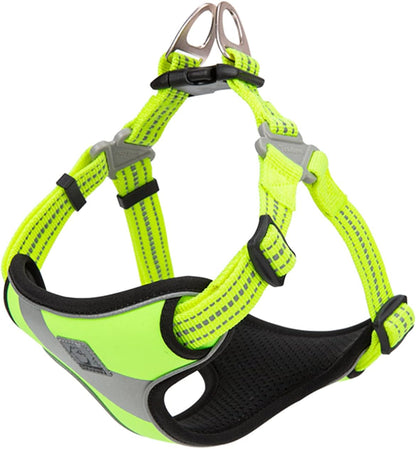 Step-in Dog Harness, Reflective, Breathable, Neon Yellow, M | Easy Wear, Balanced Chest Pressure, Adjustable, Lightweight, Small/Med Dogs, Cat Vest, Bright Colors, Outdoor Use, TLH5991